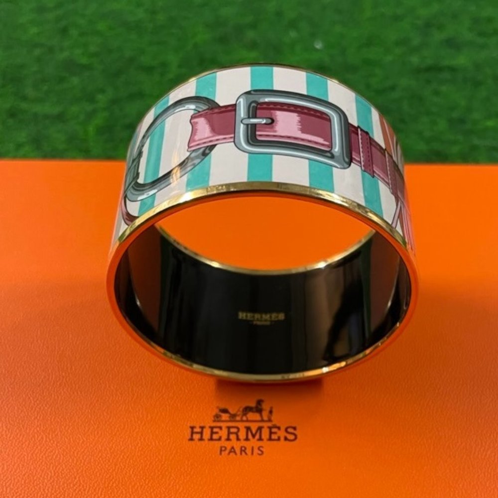 Hermes Coaching XL Rose Couture Bracelet